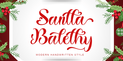 Santta Balethy Font Poster 1
