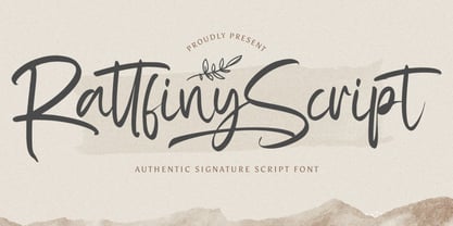 Rattfiny Script Font Poster 1