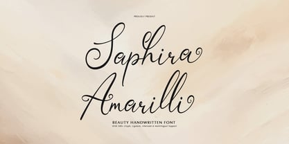 Saphira Amarilli Font Poster 1