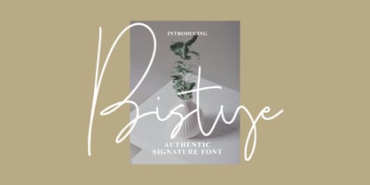 Bistye Signature Font Poster 1