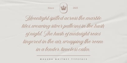 Magura Whitney Script Font Poster 5
