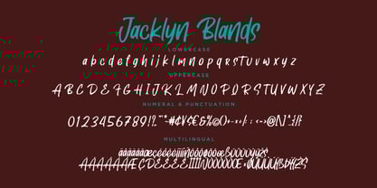 Jacklyn Blands Font Poster 7