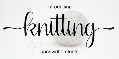 Knitting Font Poster 1