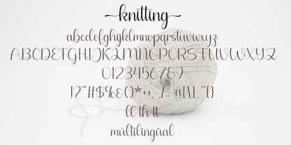 Knitting Font Poster 6