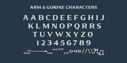 Arm & Gorine Font Poster 7