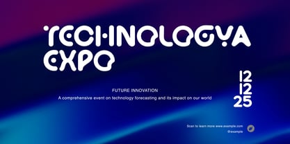 GEOTECH Futuristic Font Poster 3