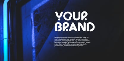 GEOTECH Futuristic Font Poster 2