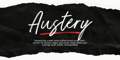 Austery Brush Font Poster 1