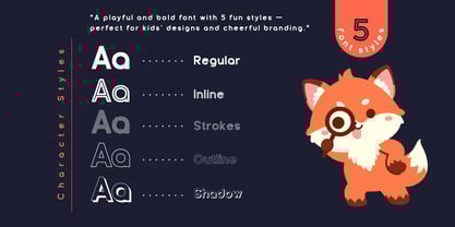 Fox Riding Font Poster 2