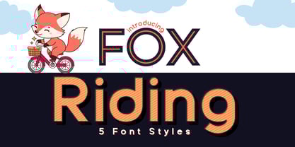 Fox Riding Font Poster 1