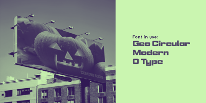 Geo Circular Modern O Type Font Poster 10