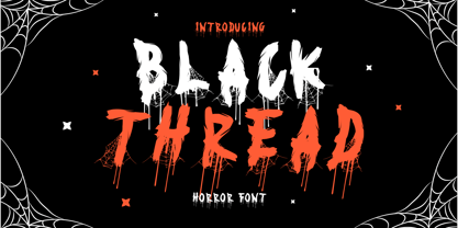 Black Thread Font Poster 1