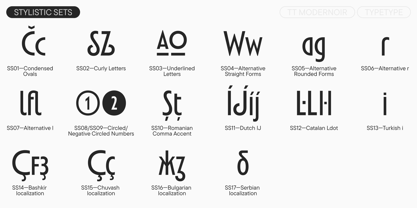 TT Modernoir Font Poster 14