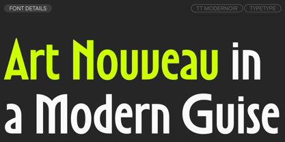 TT Modernoir Font Poster 3