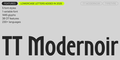 TT Modernoir Font Poster 1