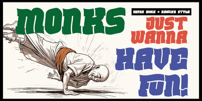 Drunk Monk Font Poster 4