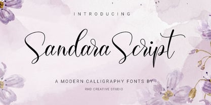 Sandara Script Font Poster 1