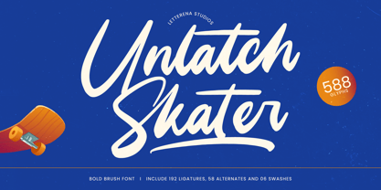 Unlatch Skater Font Poster 1