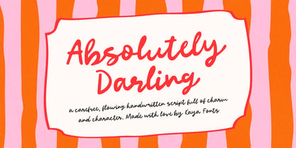 Absolutely Darling Font Poster 1