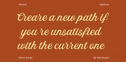 Hiclent Script Font Poster 9