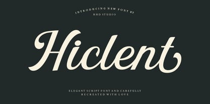 Hiclent Script Font Poster 1