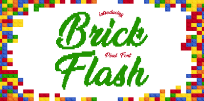 Brick Flash Font Poster 1
