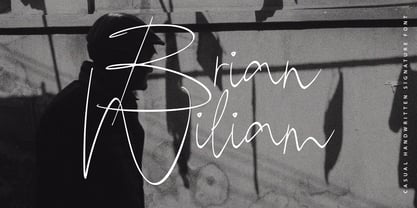 Brian Wiliam Signature Font Poster 1