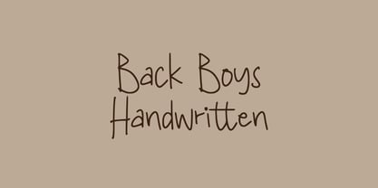 Back Boys Handwritten Font Poster 1