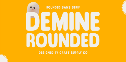 Demine Rounded Font Poster 1