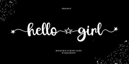 Hello Girl Modern Font Poster 1