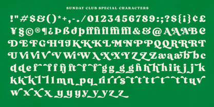 Sunday Club Font Poster 12