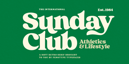 Sunday Club Font Poster 1