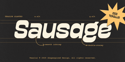 Teaslur Font Poster 9