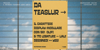 Teaslur Font Poster 5