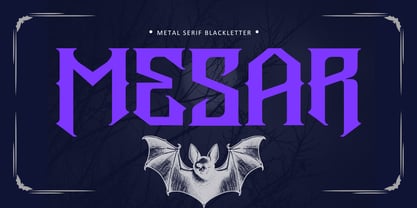 Metal Mesar Font Poster 1