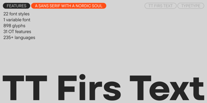 TT Firs Text Font Poster 1
