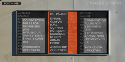 TT Firs Text Font Poster 9