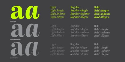 Overture Font Poster 2