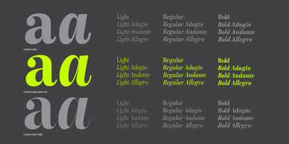 Overture Display Font Poster 2