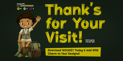 Woodzy Font Poster 10