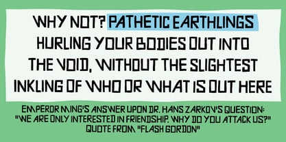 Pathetic Earthlings Font Poster 2