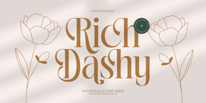 Rich Dashy Font Poster 1