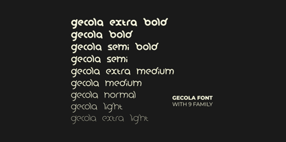 Gecola Font Poster 9