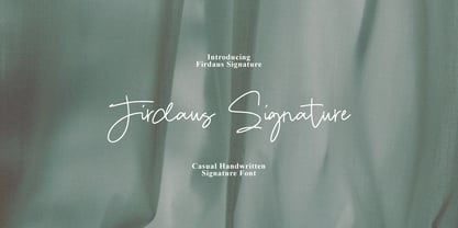 Firdaus Signature Font Poster 1