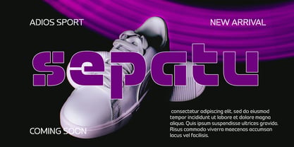 Potel Stencil Variable Font Poster 10