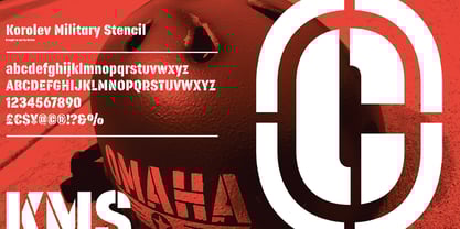 Korolev Military Stencil Font Poster 2