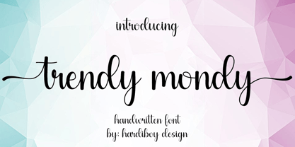 Trendy Mondy Font Poster 1