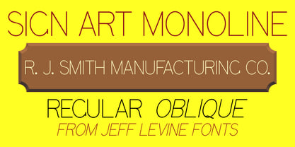 Sign Art Monoline JNL Font Poster 1