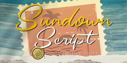 Sundown Script Font Poster 1