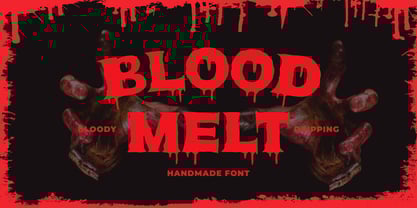 Blood Melt Font Poster 1